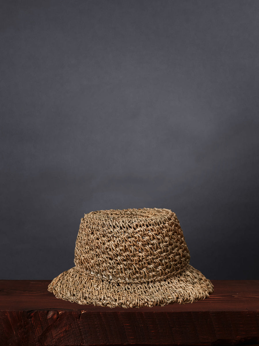 Romantic Straw Hat- Nellie Jane- Seagrass with Organic Cotton and Hemp  Trim- Made to order